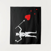 Zwarte baard piratenvlag wandkleed (Voorkant)
