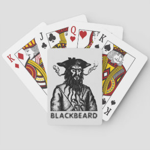 Zwarte baard pokerkaarten