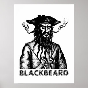 Zwarte baard poster