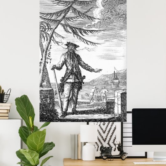 Zwarte baard poster (Thuiskantoor)