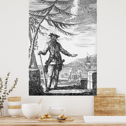 Zwarte baard poster (Keuken)