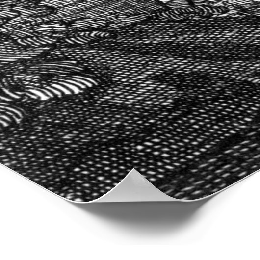 Zwarte baard poster (Hoek)