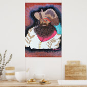 Zwarte baard poster (Keuken)
