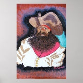Zwarte baard poster (Voorkant)