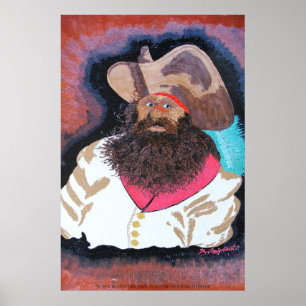 Zwarte baard poster