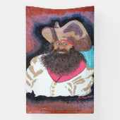 Zwarte Baard Spandoek (Verticaal)