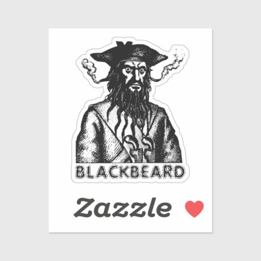 Zwarte baard sticker (Vel)