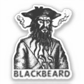 Zwarte baard sticker (Voorkant)