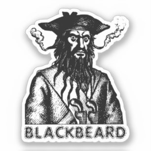 Zwarte baard sticker