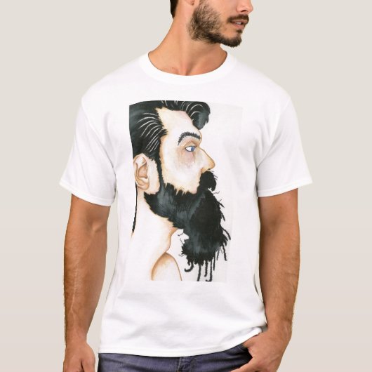Zwarte baard t-shirt (Voorkant)