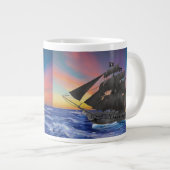 Zwarte Baards Piratenschip Grote Koffiekop (Voorkant rechts)