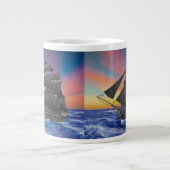 Zwarte Baards Piratenschip Grote Koffiekop (Voorkant)