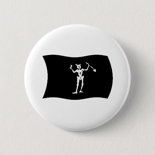 Zwarte-baardvlag-Button Ronde Button 5,7 Cm (Voorkant)
