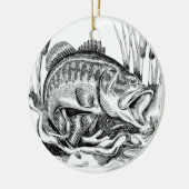 Zwarte baars keramisch ornament (Links)