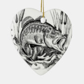 Zwarte baars keramisch ornament (Rechts)