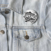 Zwarte baars ronde button 5,7 cm (In situ)