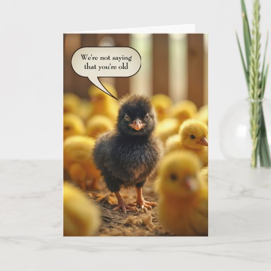 Zwarte Baby Chick Verjaardag Humor Kaart (Voorkant)