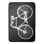 zwarte badmat met witte fiets (Voorkant Verticaal)