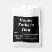 Zwarte bakken voor zakelijk merk Papiertas voor ee Bedankzakje (Voorkant)