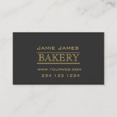 Zwarte bakkerij Moderne Professionele Zaken Visitekaartje (Achterkant)