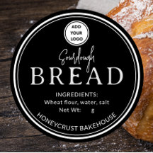 Zwarte Bakkerij Sourdough Brood Voeg logo Sticker