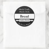 Zwarte Bakkerij Verse Brood Label Sticker (Tas)