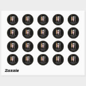 Zwarte bakkerijen gebak ronde sticker (Vel)