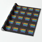 Zwarte baksteen Graffiti “Ik hou van jou! “ Cadeaupapier (Uitgerold)