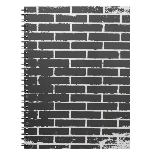 Zwarte Bakstenen Notitieboek (Voorkant)