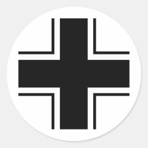 Zwarte Balkan kruis van Luftwaffe Ronde Sticker