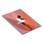 Zwarte ballerina Amerikaanse ballet Notitieboek (Rechterzijde)