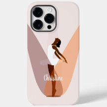 Zwarte Ballerina Balletdanseres Licht Roze Case-Ma