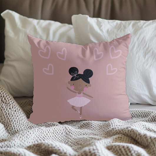 Zwarte Ballerina Roze Kussen