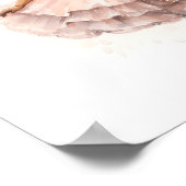 Zwarte Ballerina, Roze Tutu, Gouden Kroon Poster (Hoek)