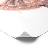 Zwarte Ballerina, Roze Tutu, Roze Ivy Barrette Poster (Hoek)