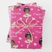 Zwarte Ballerina Wrapping Paper Sheets (In situ)