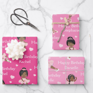 Zwarte Ballerina Wrapping Paper Sheets