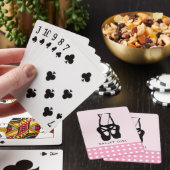 Zwarte balletdippers en een gekleurd balletmeisje pokerkaarten (Insitu)