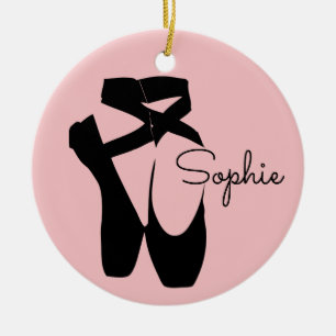 Zwarte balletpuntenschoenen keramisch ornament