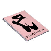 Zwarte balletpuntenschoenen notitieboek (Rechterzijde)