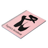 Zwarte balletpuntenschoenen notitieboek (Linkerzijde)