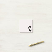 Zwarte balletpuntenschoenen post-it® notes (Op bureau)
