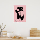 Zwarte balletpuntenschoenen poster (Keuken)