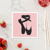 Zwarte balletpuntenschoenen servet (Insitu)