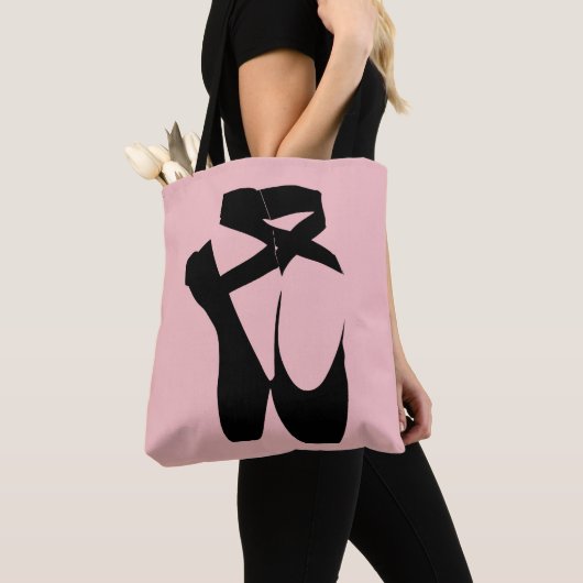Zwarte balletpuntenschoenen tote bag (Dichtbij)