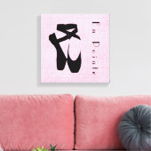 Zwarte balletschoenen en gekleurd canvas afdruk (Insitu (Woonkamer))