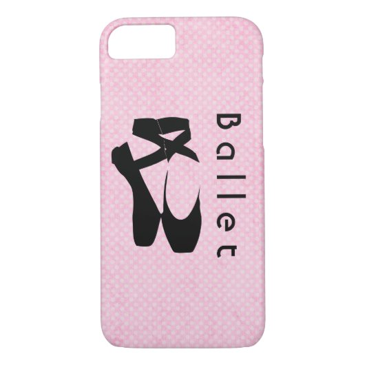 Zwarte balletschoenen en gekleurd Case-Mate iPhone case (Achterkant)