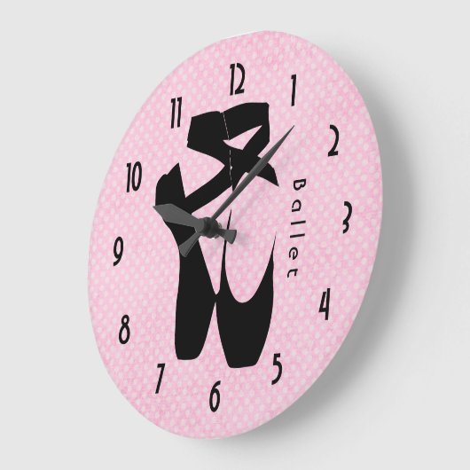 Zwarte balletschoenen en gekleurd grote klok (Hoek)