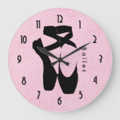 Zwarte balletschoenen en gekleurd grote klok (Voorkant)