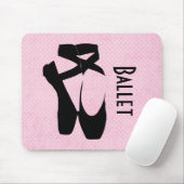 Zwarte balletschoenen en gekleurd muismat (Met muis)